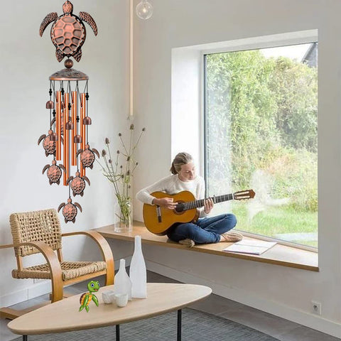 JUNQIU Sea Turtle Wind Chime suited for bedroom decor and calm moments