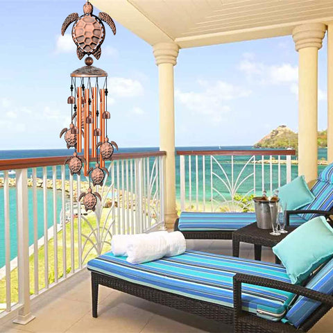 JUNQIU Turtle Wind Chime perfect for living room or cozy indoor decor