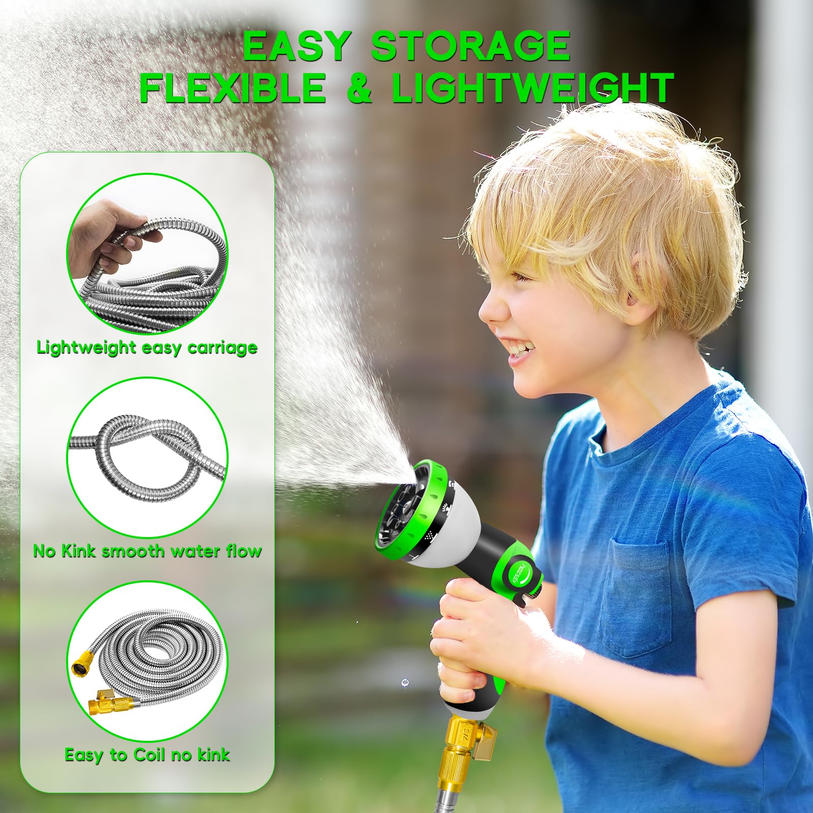 Junredy hose under pressure delivers smooth flow across high psi settings.