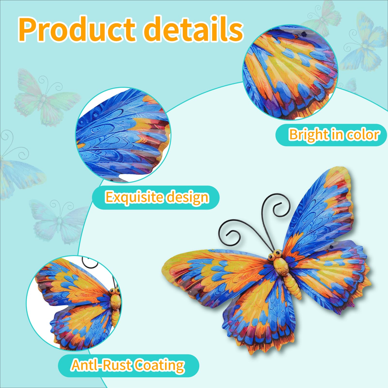 Junware butterfly wall art green edition brings lively garden charm and long-lasting finish.