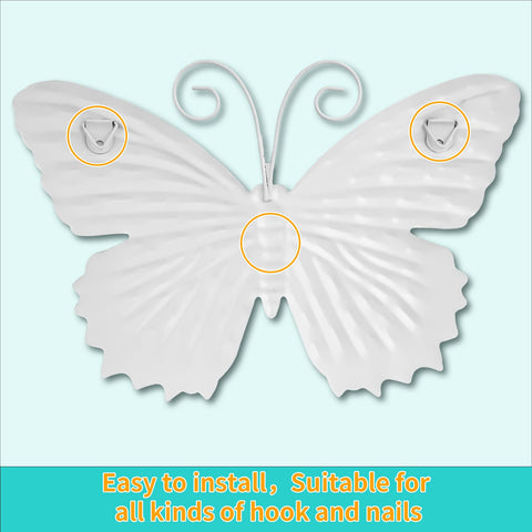 Easy-to-hang Junware butterfly wall art with a concealed keyhole for quick decor updates.