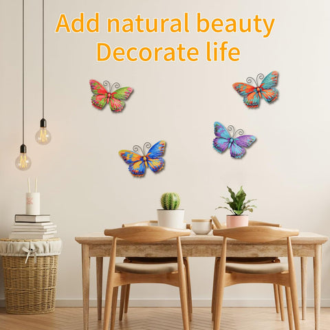 Junware butterfly wall art orange edition enhances patios with sunny, eye-catching flair.