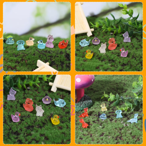 Junware glow mini resin birds brighten shelves and fairy garden corners