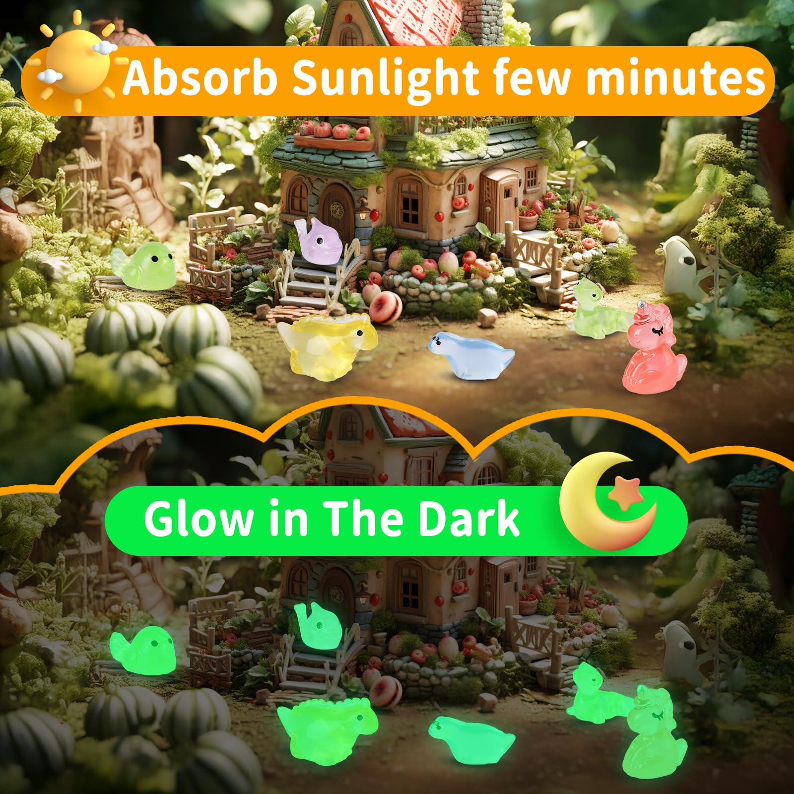Junware glow mini resin dragon adds magical night-time charm to gardens