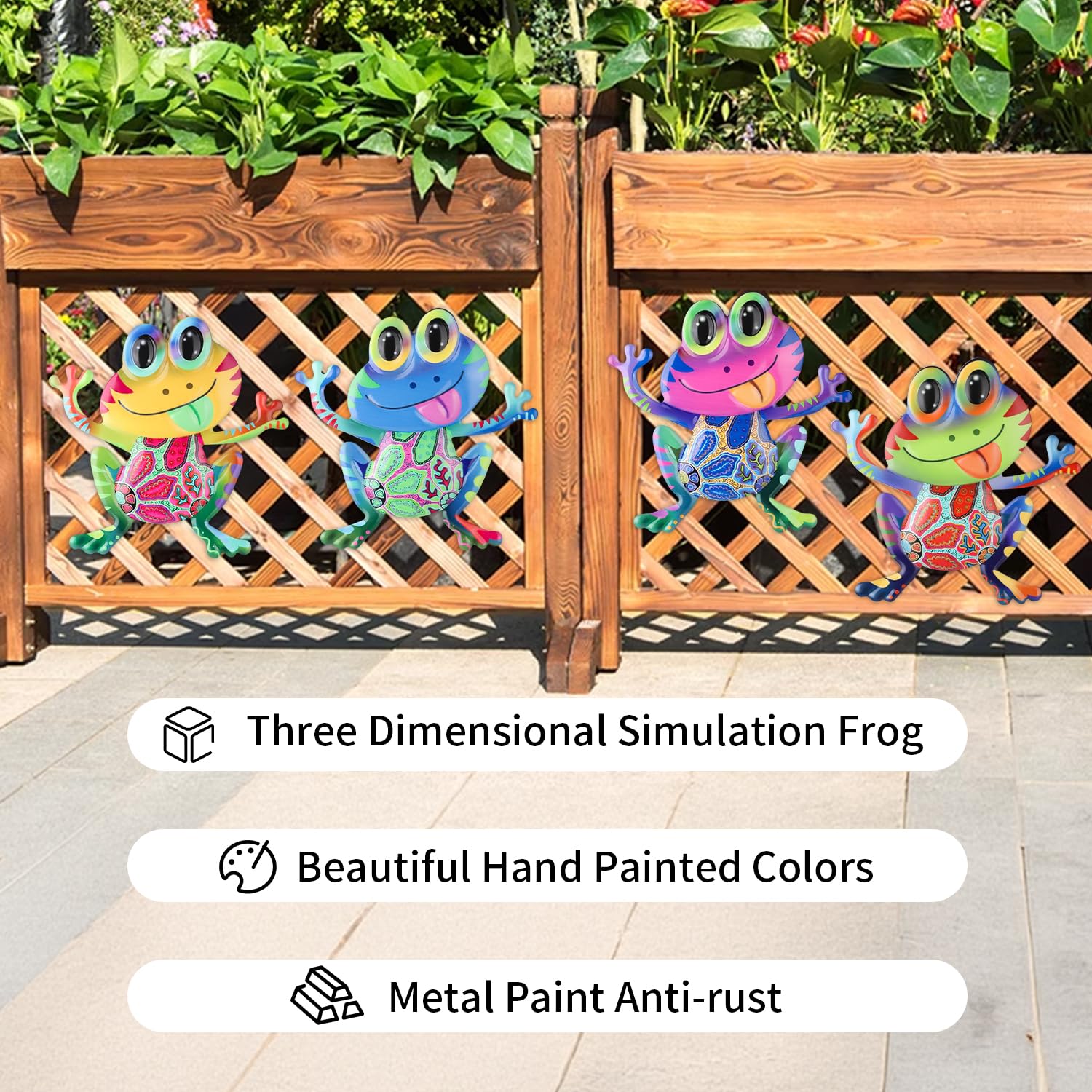 Junware four-piece frog wall art elevates interior decor with whimsical personality