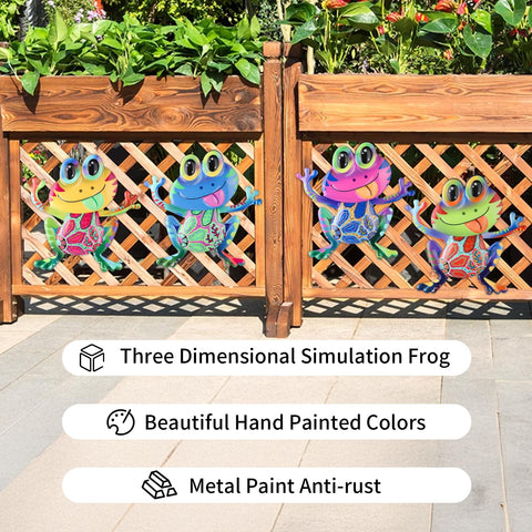 Junware four-piece frog wall art elevates interior decor with whimsical personality