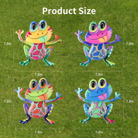 Junware frog decor vibrant gradient colors brightening outdoor fence and patio spaces