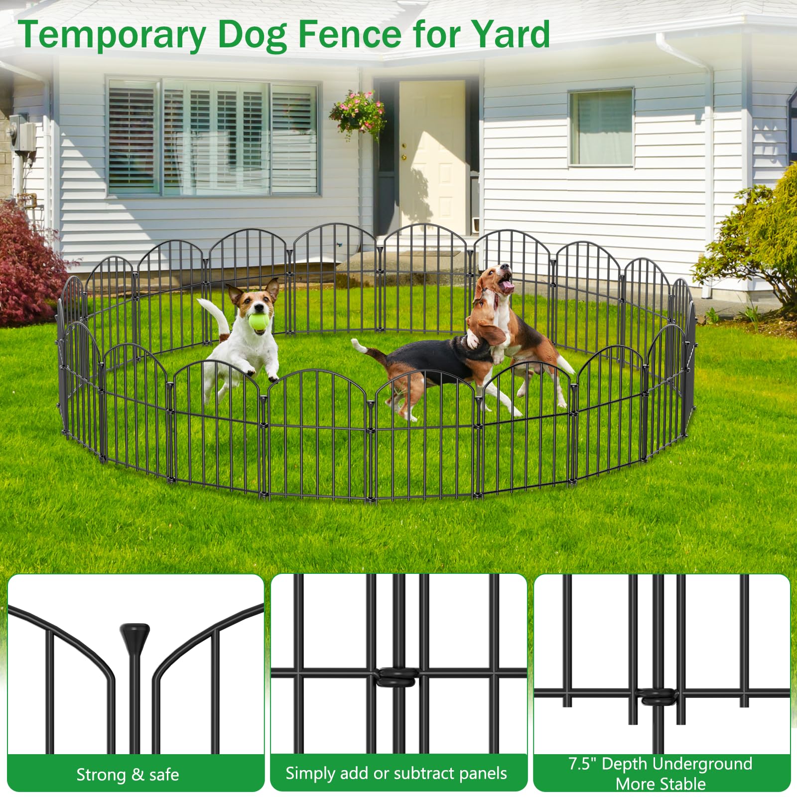 JUNYAO easy installation with no-tools setup for quick fencing.