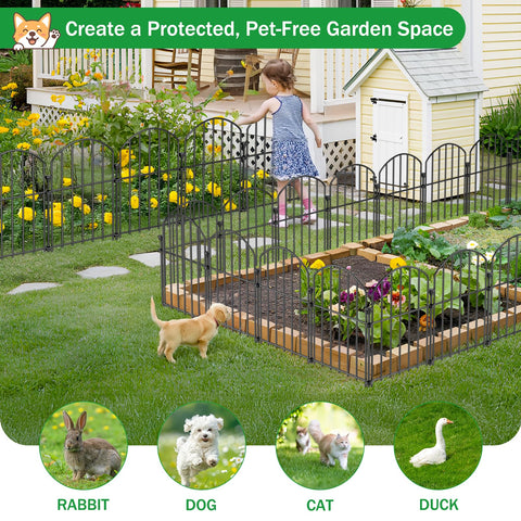 JUNYAO flower bed border fence enhances garden structure and aesthetics.