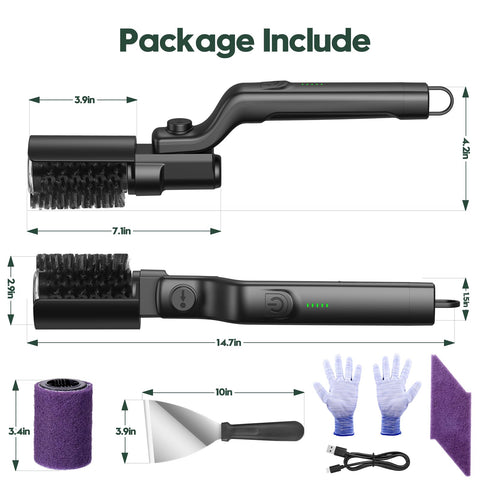 Juome stainless steel brush head resists heat and rust.