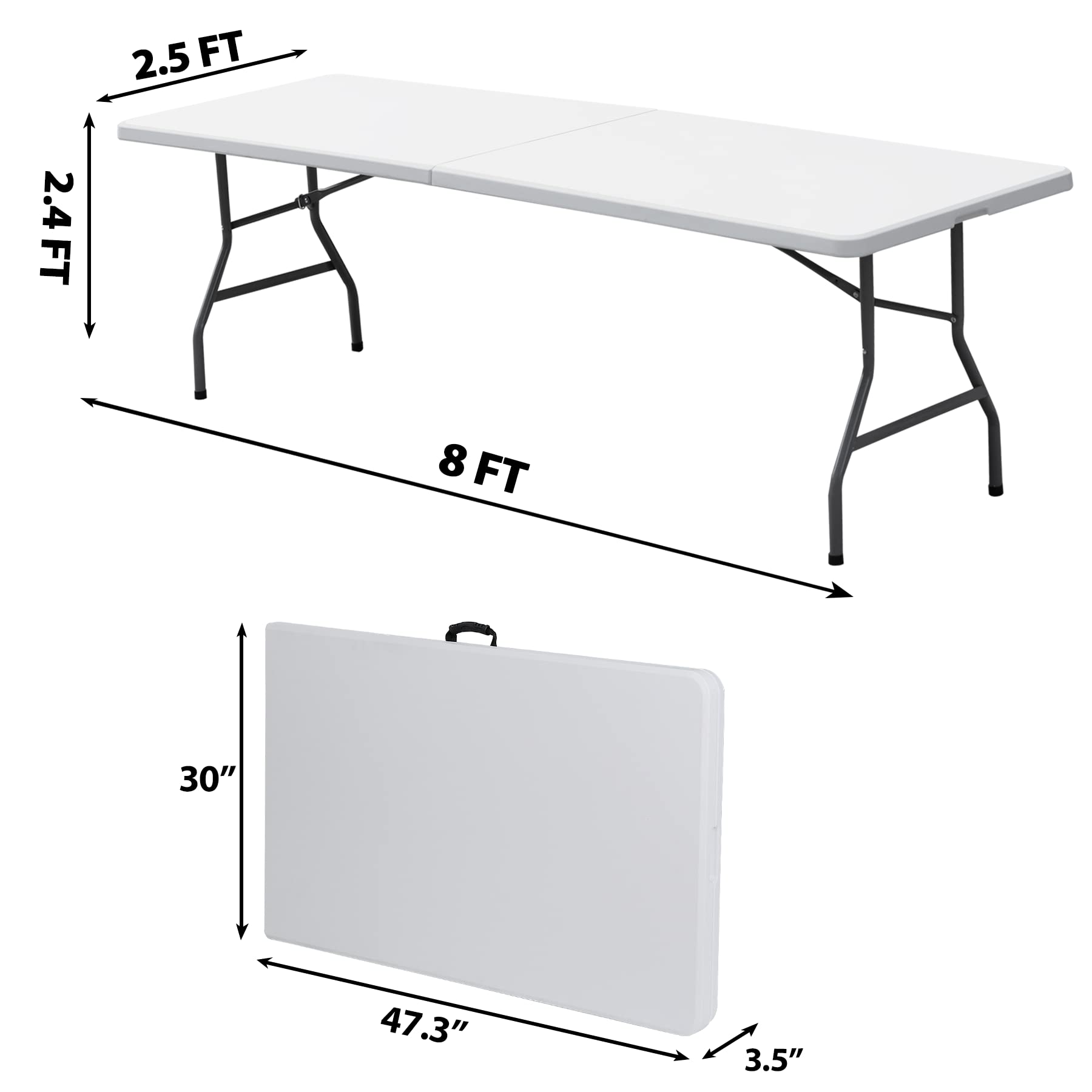 Sturdy steel legs of JupiterForce table provide stable support
