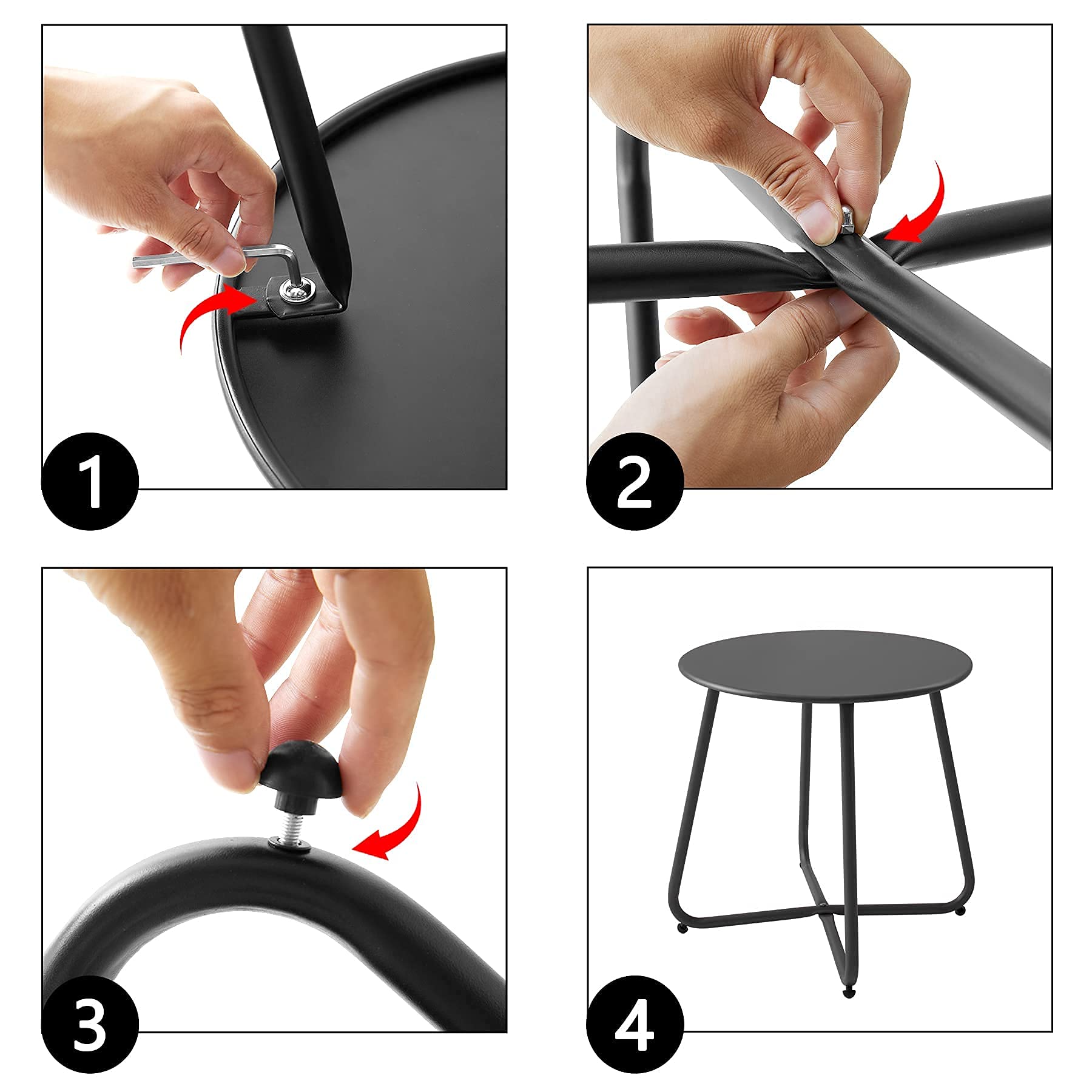 juserox adjustable plastic feet help level on uneven surfaces