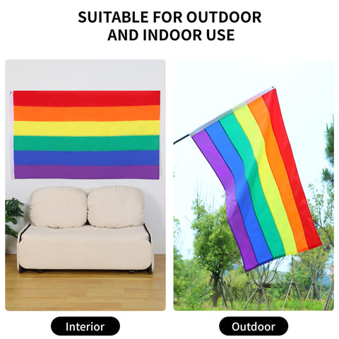 JUSHEN Pride flag ensures hassle free display on poles or walls