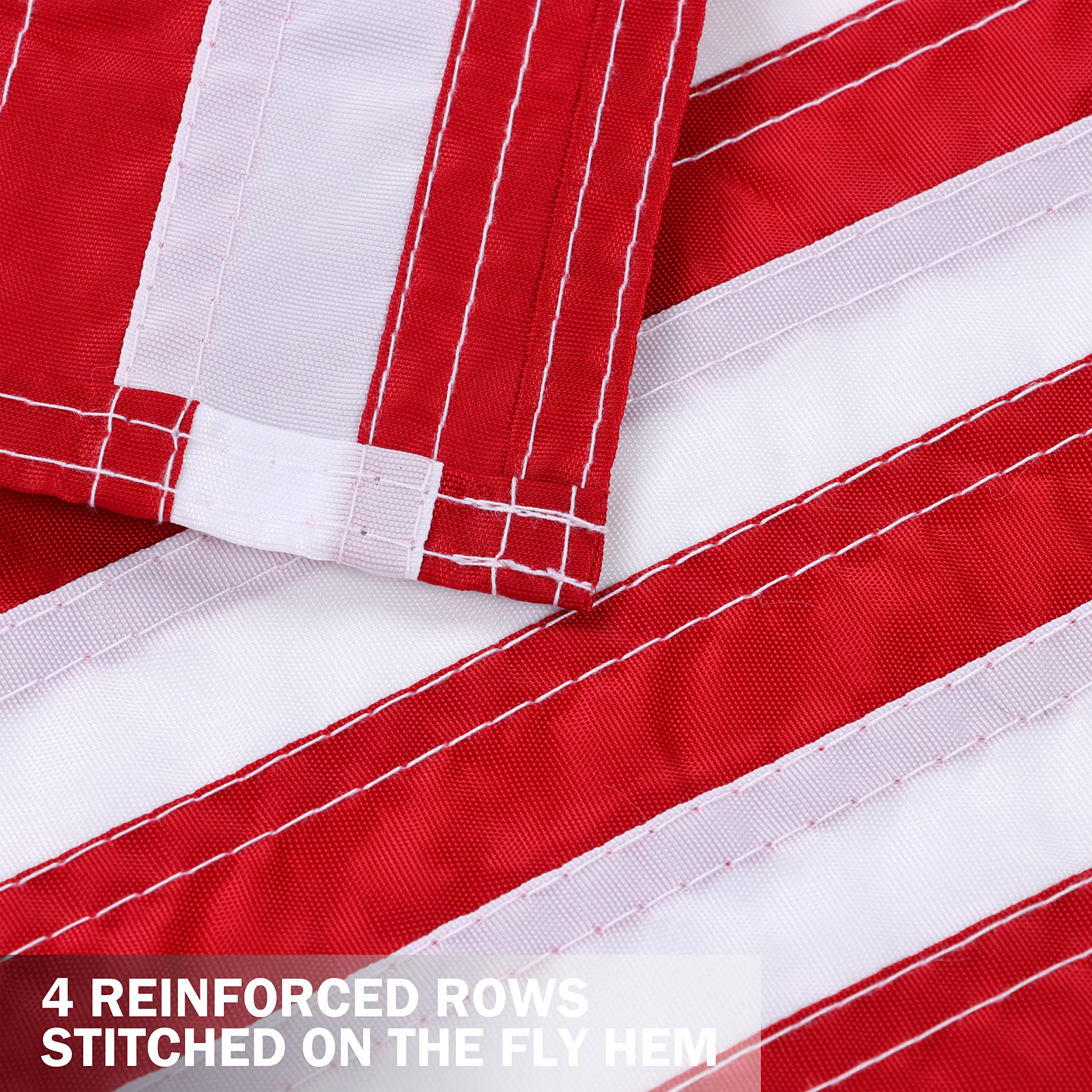 JUSHEN 210D nylon flags dry quickly during rain showers.