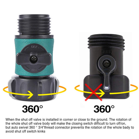 JUSONEY garden hose connector set for easy water flow between hoses.