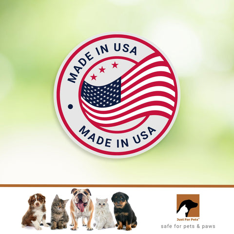 Just For Pets Weed Killer Spray donation note reflects community-minded brand values.