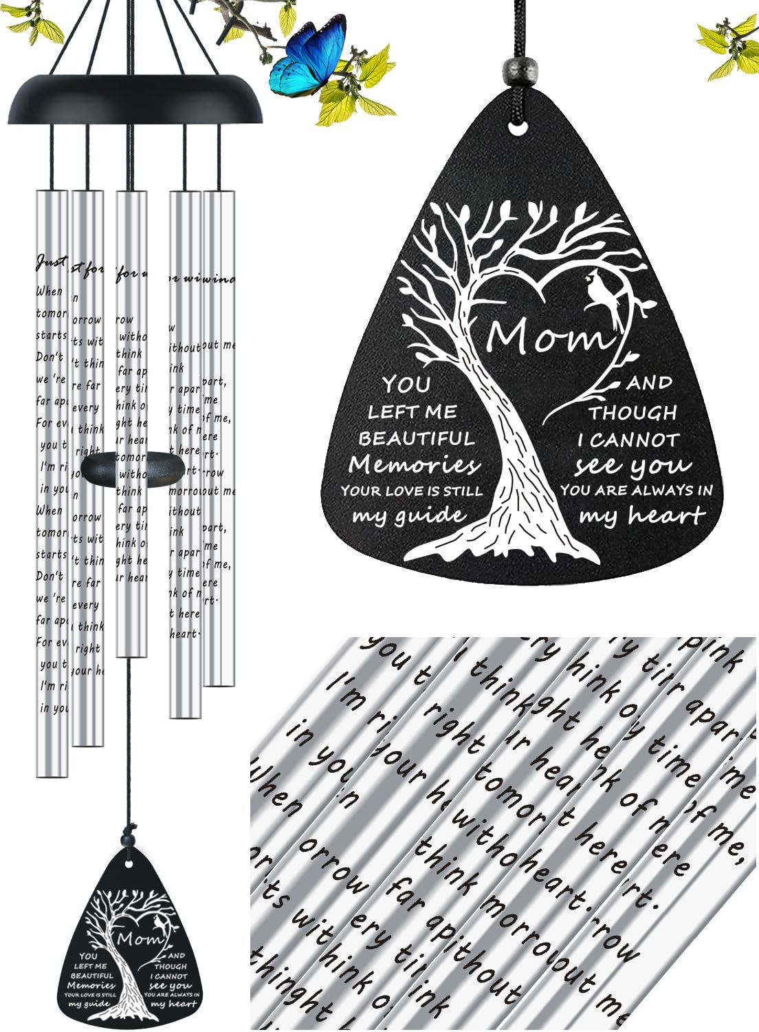 JUST FOR WIND 36-inch wind chimes with longer tubes offer a deeper outdoor resonance.