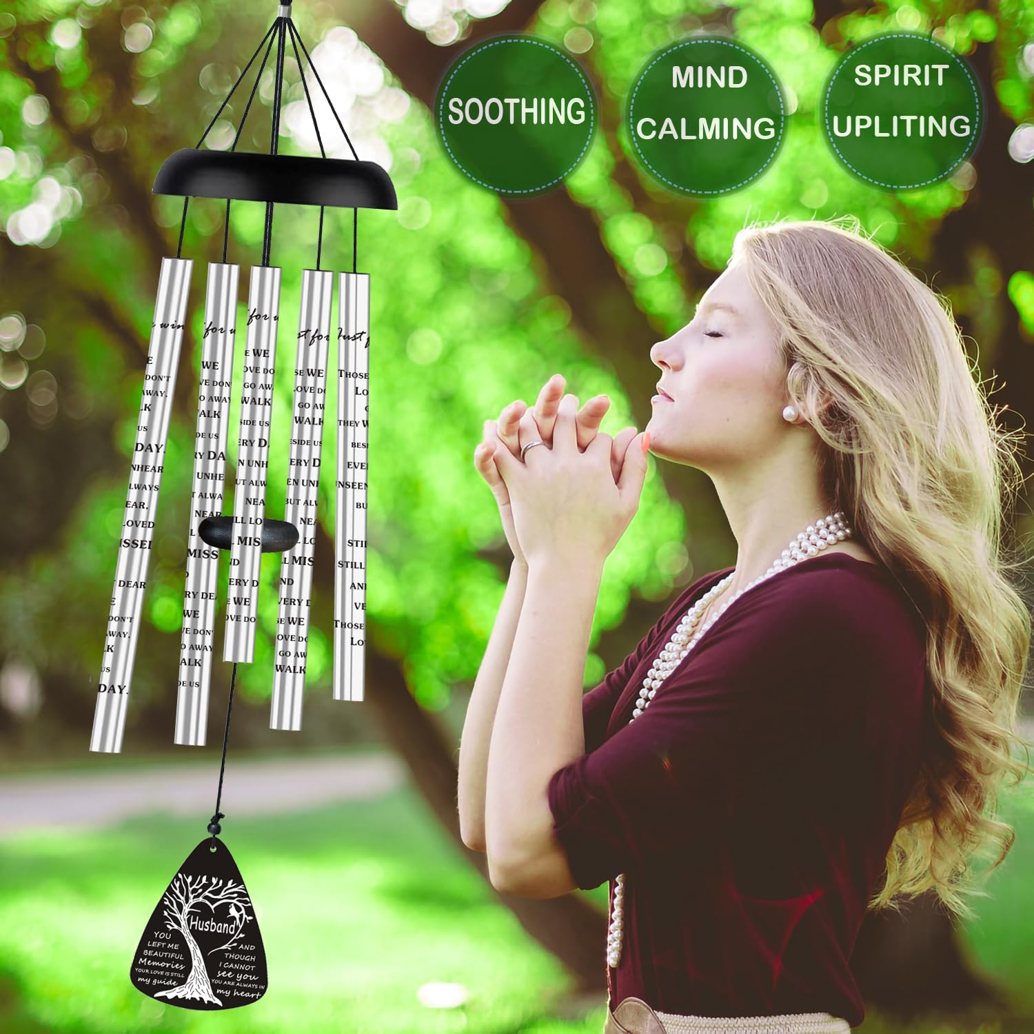 Just For Wind bereavement garden wind chimes for quiet memory moments.