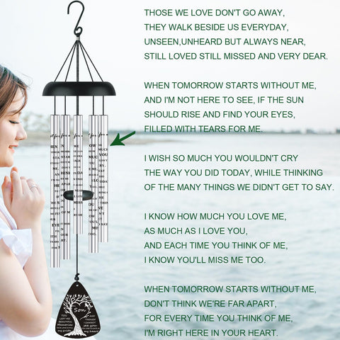 JUST FOR WIND outdoor-ready memorial wind chimes withstand weather conditions.