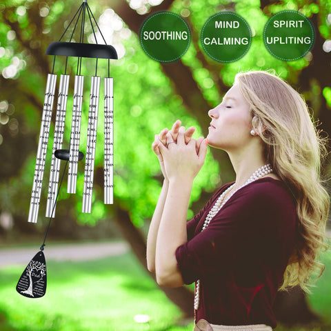 Just For Wind durable, weather-ready wind chimes on a patio.