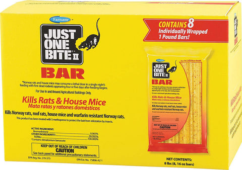Just One Bite II 16oz bar pack for multi-location rodent control.