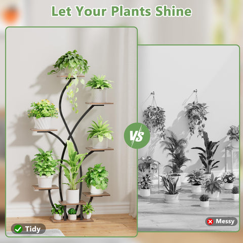 JUSTOGO sturdy iron pipes offer solid support for heavier pots and arrangements.
