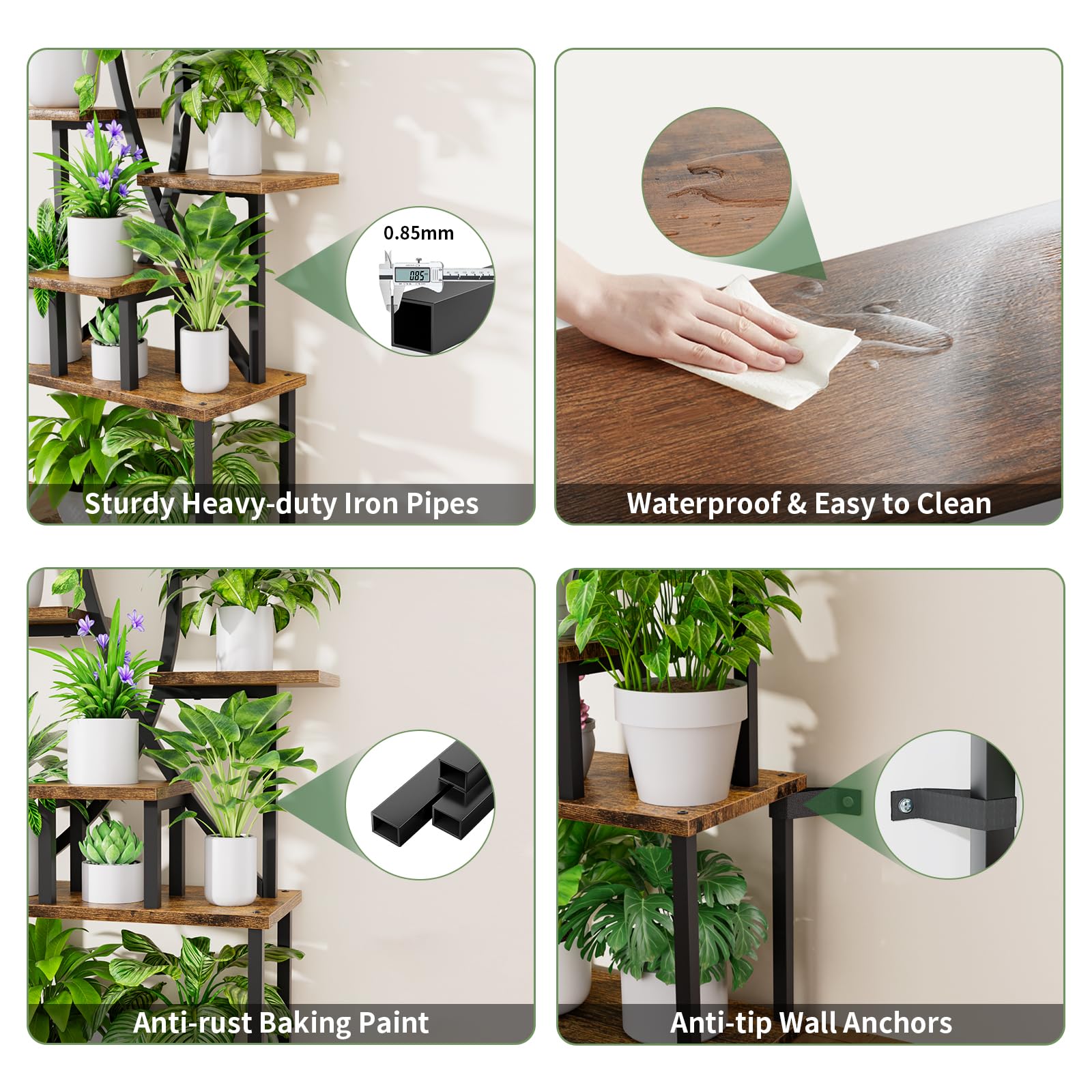 JUSTOGO anti-tip-device keeps the tall stand steady around children and pets