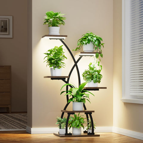 Justogo plant stand with grow lights enhances indoor plant growth and space efficiency