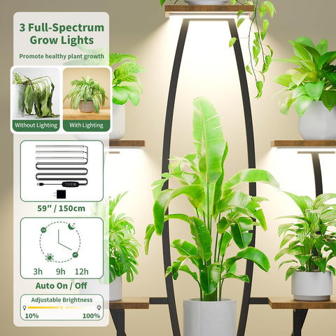 JUSTOGO Plant Stand metal frame close-up sturdy 0.85mm iron pipes