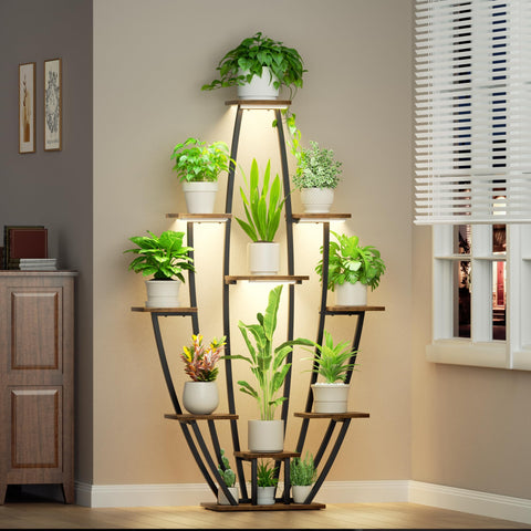 JUSTOGO plant stand ideal for patio or balcony displays.