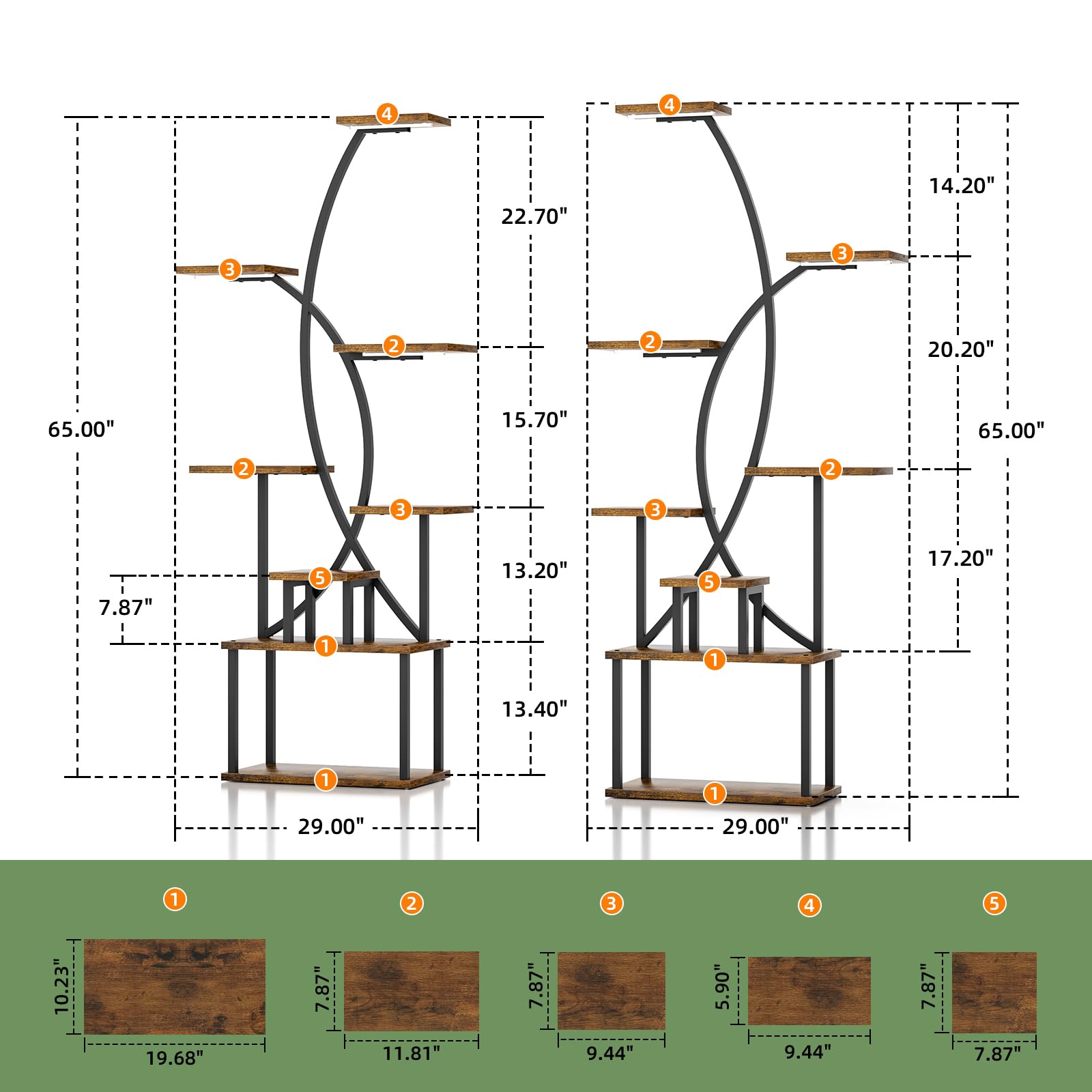 JUSTOGO top-shelf-close-up highlights durable 0.85mm iron pipes