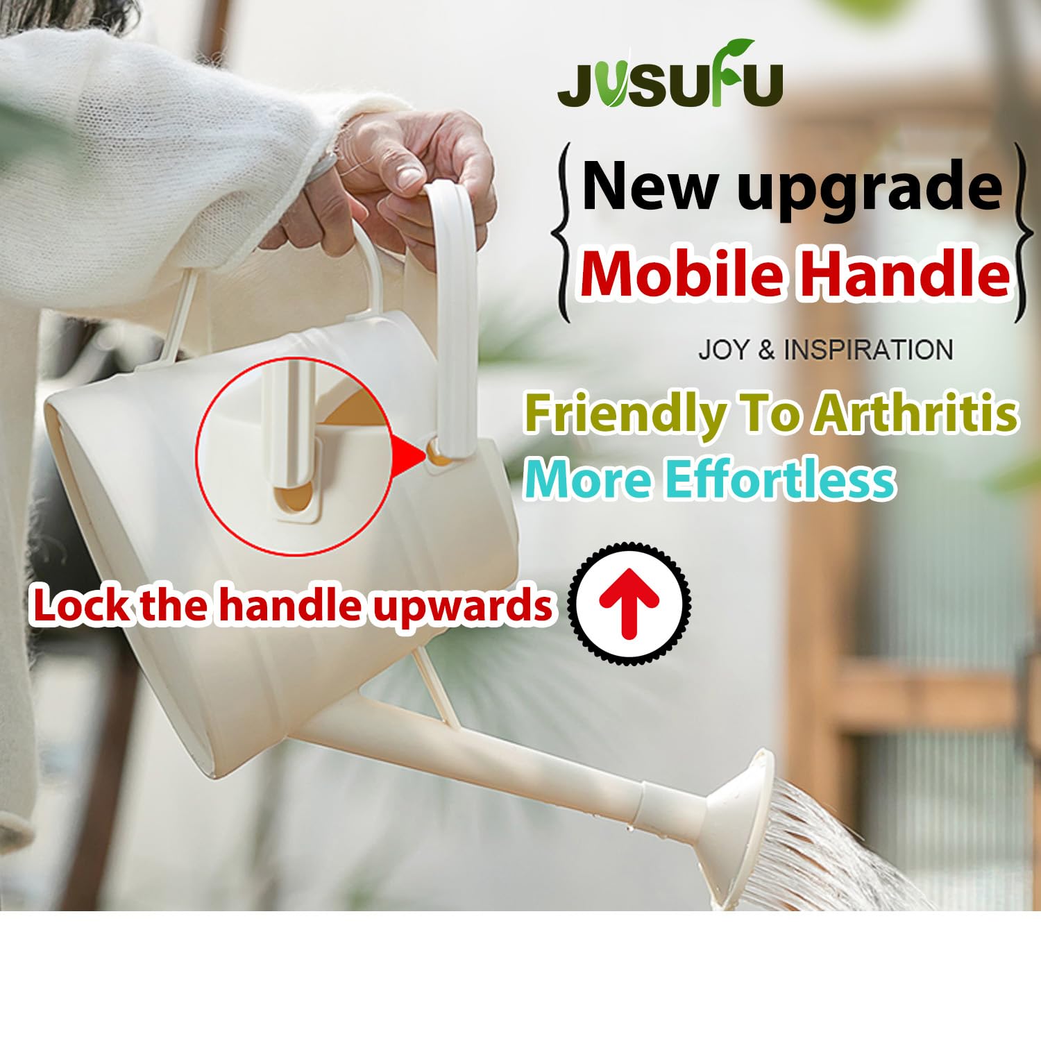 JUSUFU removable-spout watering can for adjustable watering