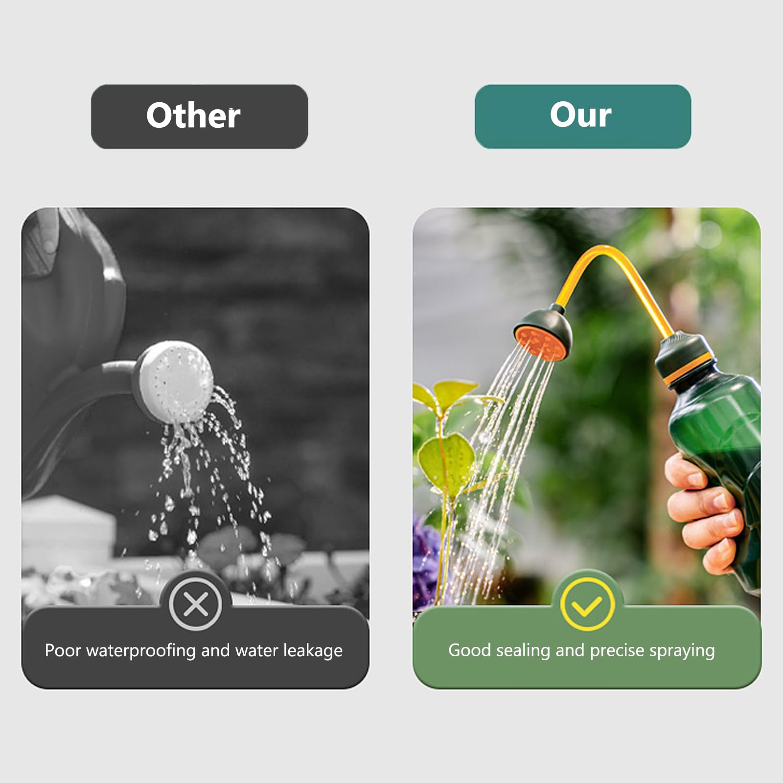 JUSUFU 2-in-1 design switches between mist and direct watering.