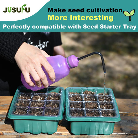 JUSUFU handheld compact watering can in purple, ideal for small pots.