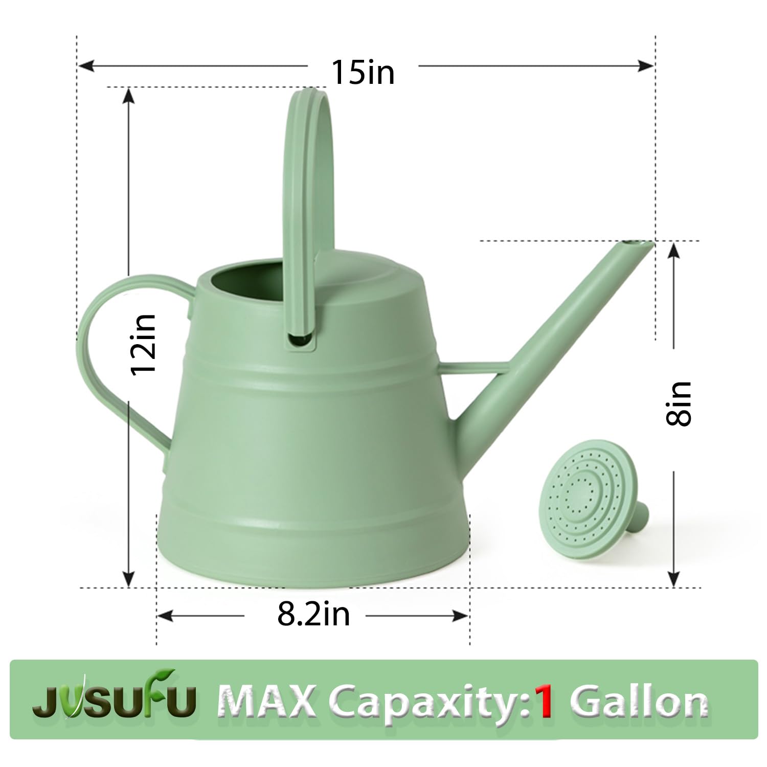 JUSUFU watering can designed for indoor use with balanced grip