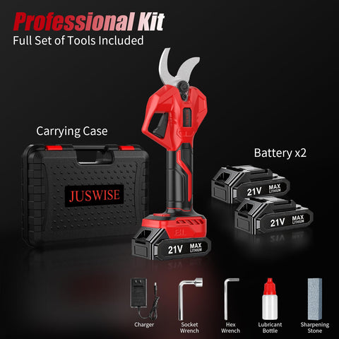 JUSWISE storage box keeps the pruner secure and portable.