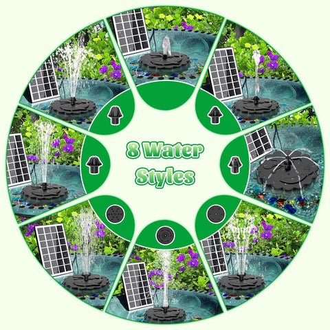 JuTai seven-nozzle system offers varied water styles for outdoors.