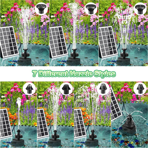 JuTai fountain pump with 2000mAh battery for nighttime glow