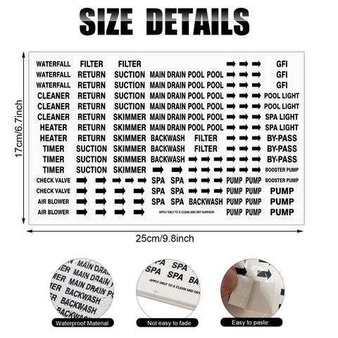 Jutom adhesive labels on pipes resist water and stay in place.
