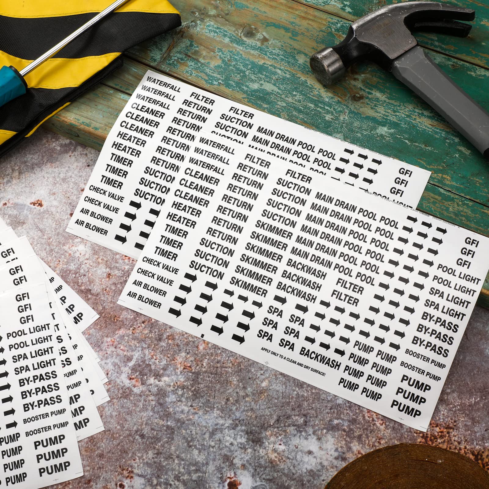 Jutom identification labels on valve and pipe simplify system organization.
