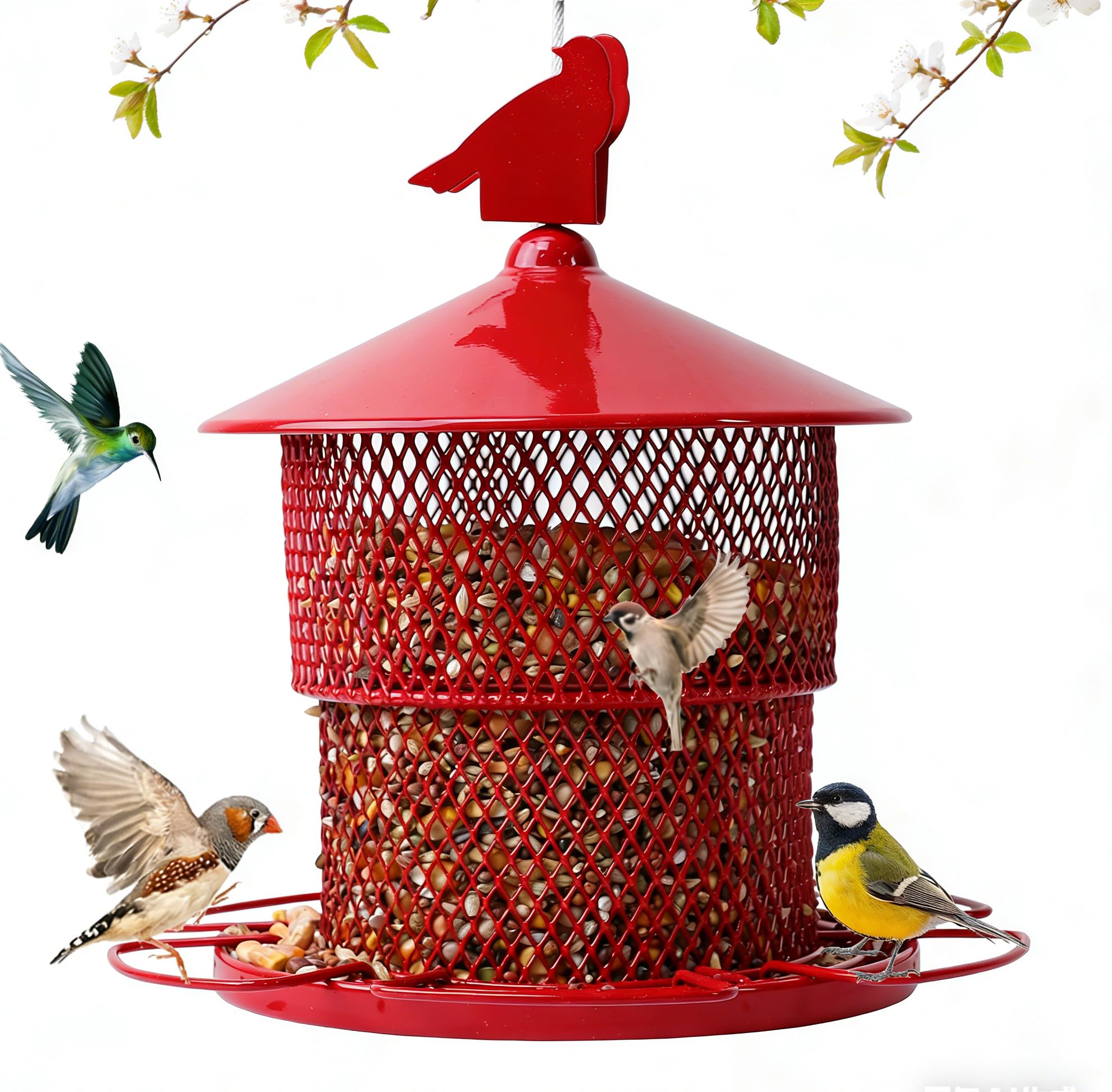 JUTYAST weather-resistant feeder suitable for patios and backyards.