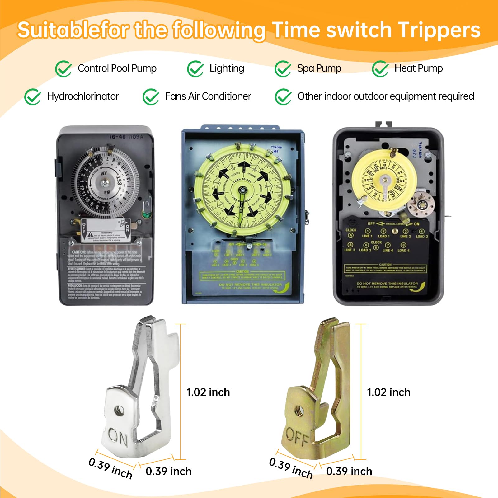 Juvaeny corrosion-resistant timer pins designed for outdoor use.