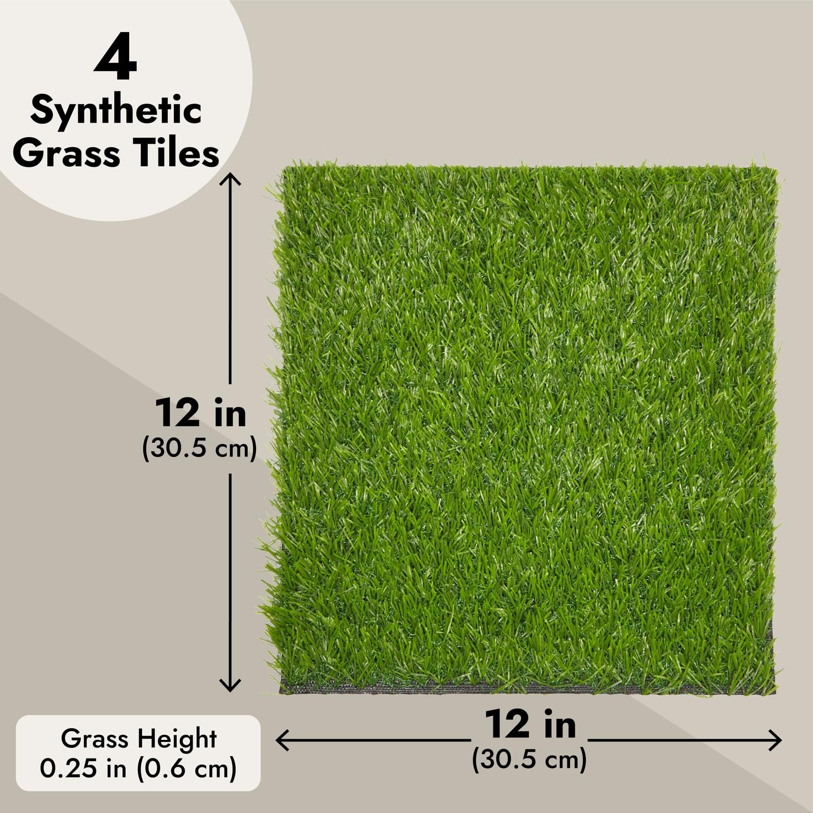 Juvale 12x12 turf tile highlighting realistic greenery in versatile spaces