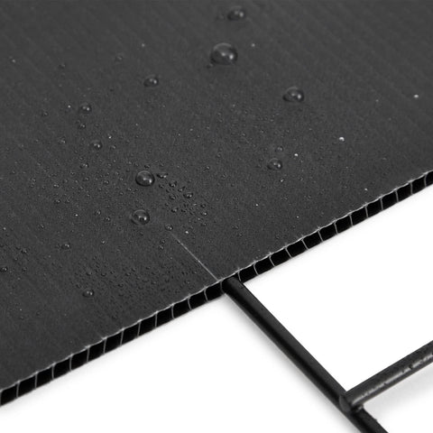 Juvale 4mm-thick black board balances light weight and durability.