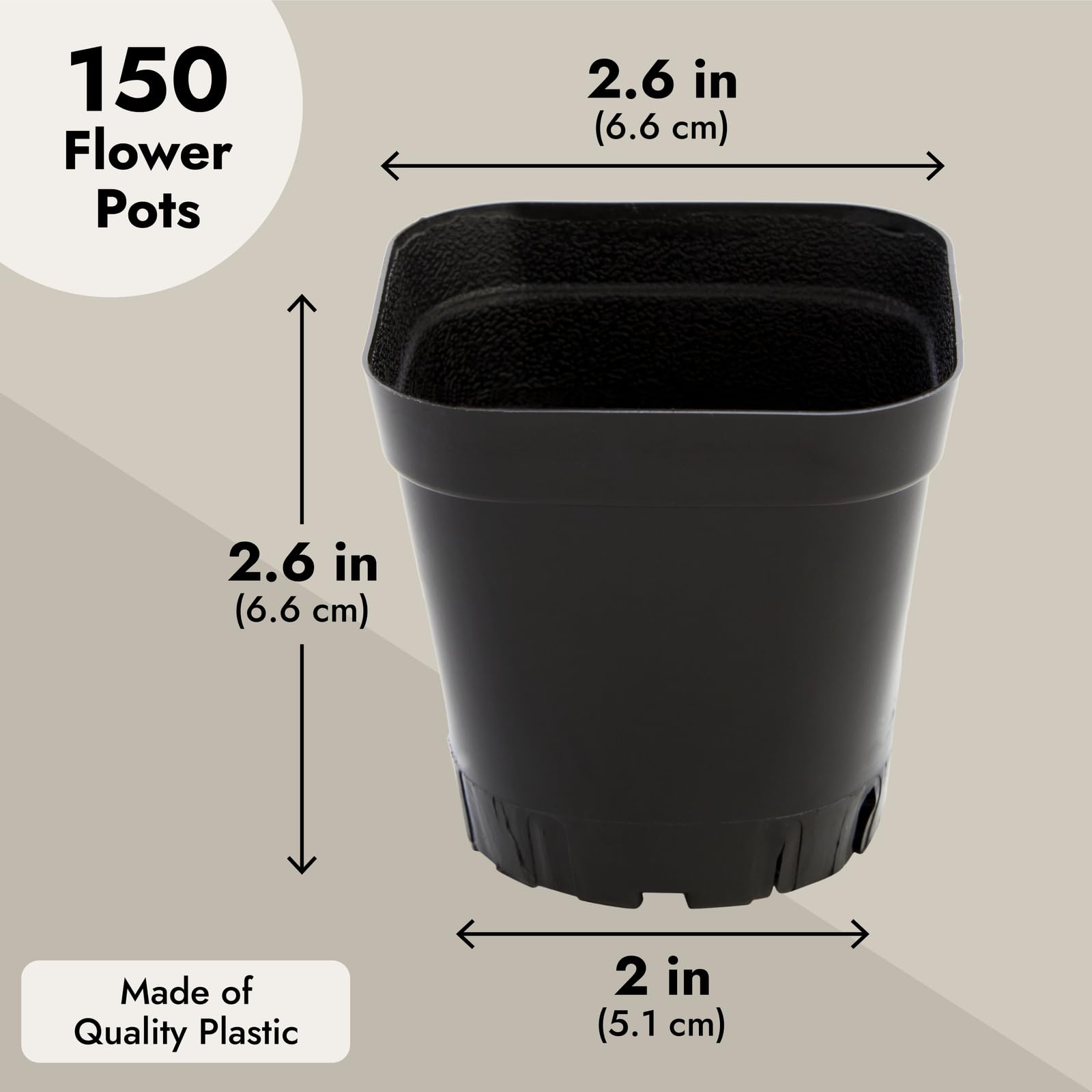 Juvale black square planter on window sill enhances indoor plant display.