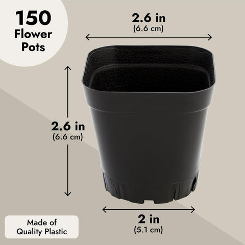 Juvale black square planter on window sill enhances indoor plant display.