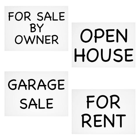 Juvale bulk yard sign pack eight blank signs for multiple projects.