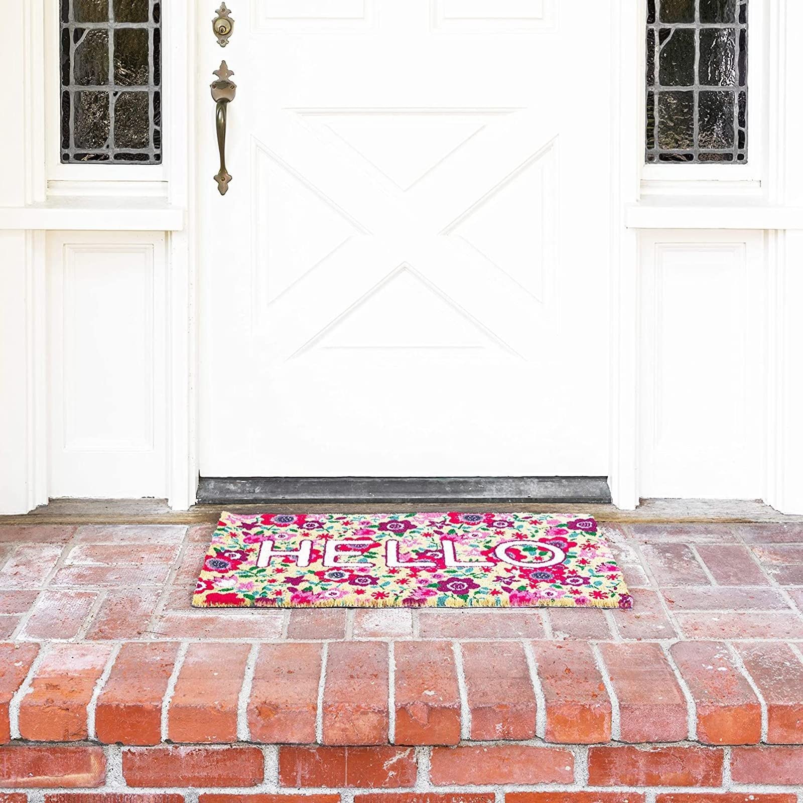 Juvale Coir Welcome Mat Front Door High Pile highlighting comfort underfoot for high-traffic areas.