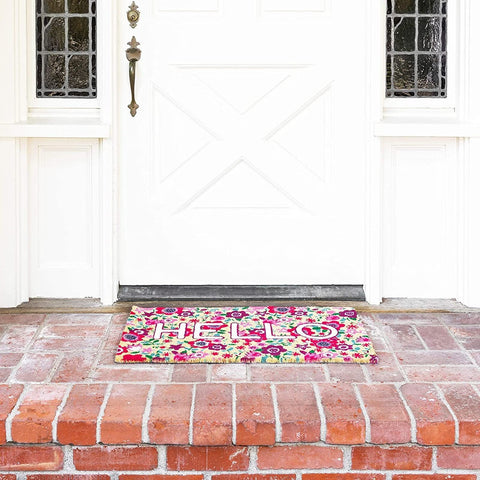Juvale Coir Welcome Mat Front Door High Pile highlighting comfort underfoot for high-traffic areas.