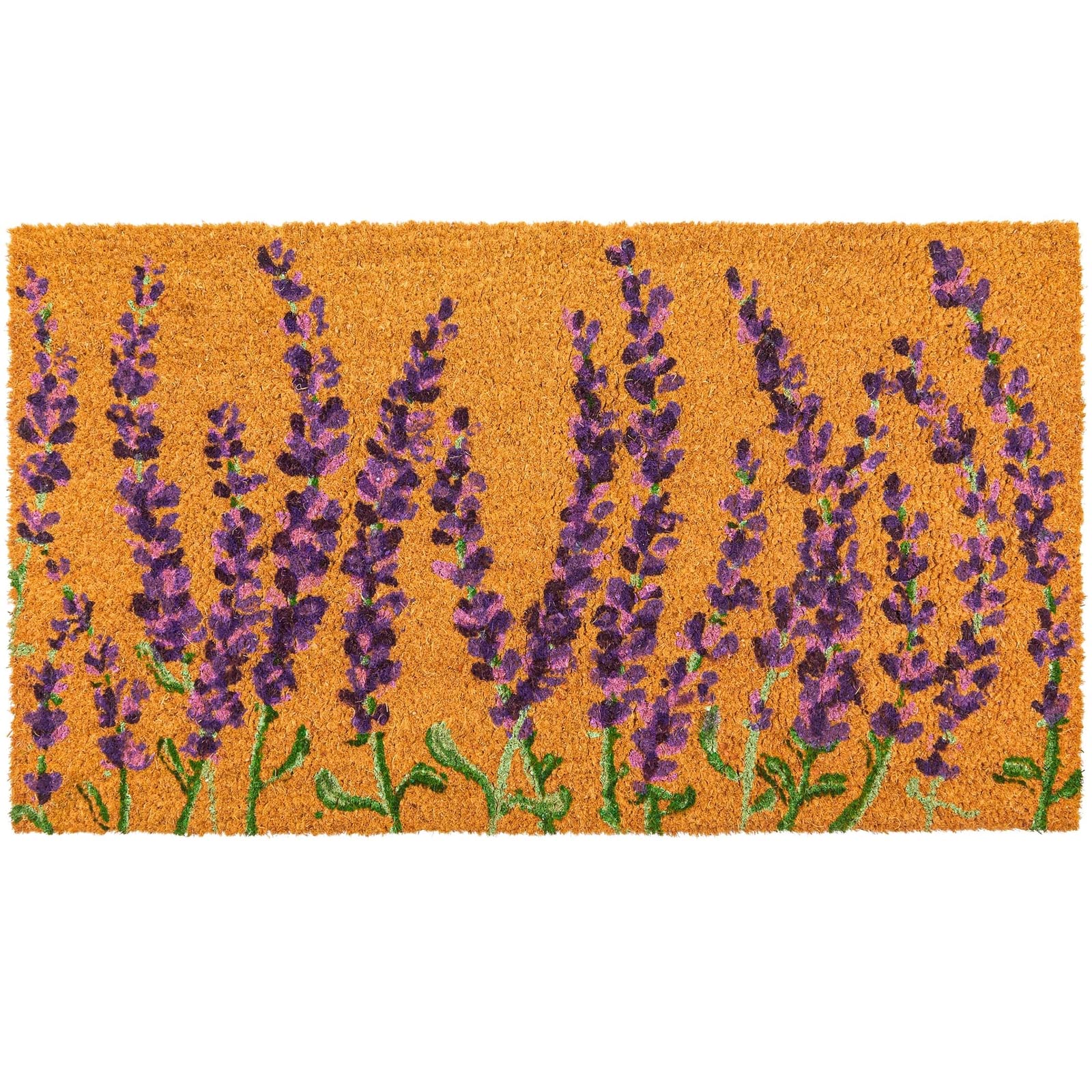 Juvale Lavender Floral Door Mat front door design welcomes guests while trapping outdoor dirt.